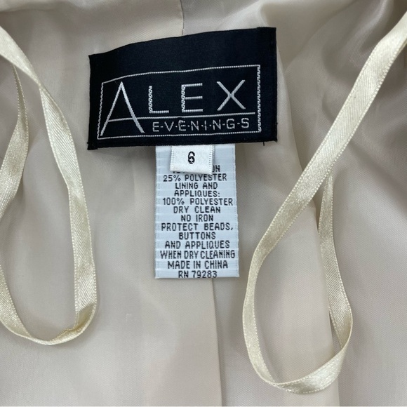 Alex Evenings Metallic Gold Long Skirt and Jacket Formal Floral Mother of Bride - Picture 14 of 16